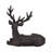 Rustic Brown Resin Deer Statue - 6.0" x 12.5" x 13.75"