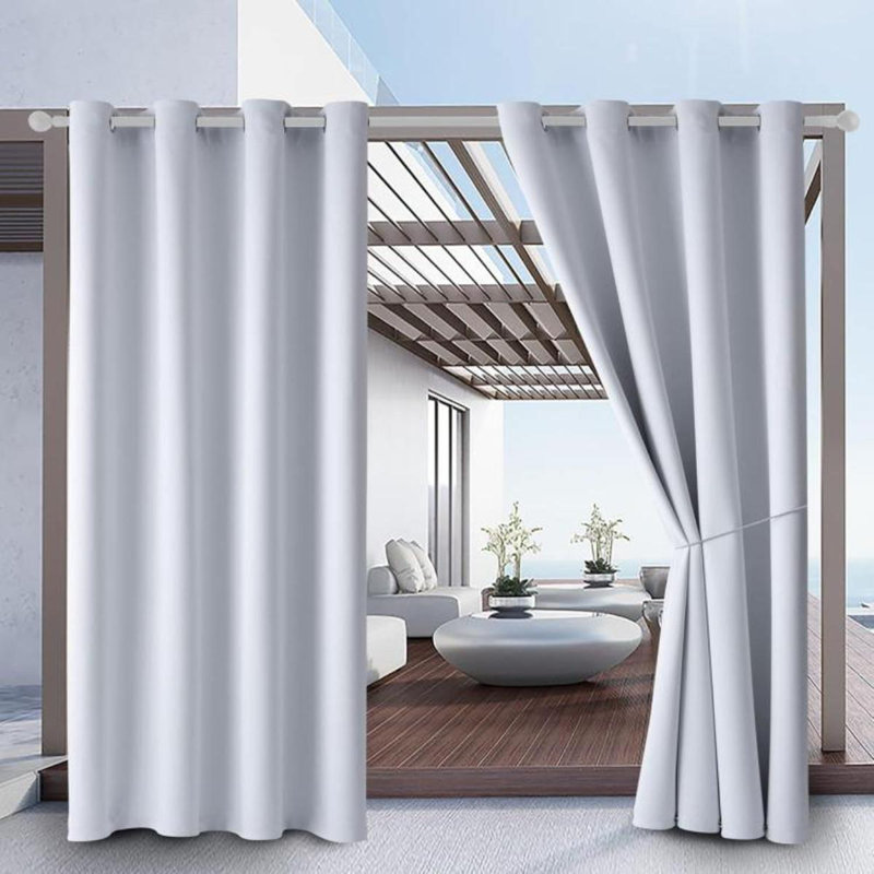 Les rideaux d'intérieur et d'extérieur Cabana, Blanc, L 52 po x L 63 po