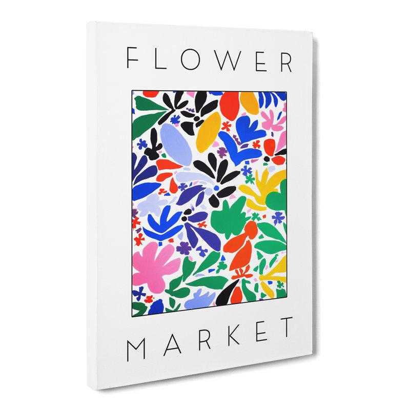 Flower Market Exhibition White No.3 - Wrapped Canvas, 76cm H x 50cm W x 3cm D