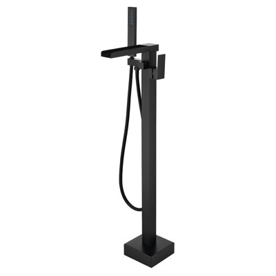 Single Handle Floor Mounted Freestanding Tub Filler Trim with Handheld