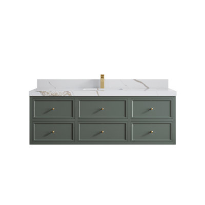 60'' Single Bathroom Vanity with Quartz Top