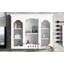 Armoire murale, armoire de salle de bain avec 2 portes en verre