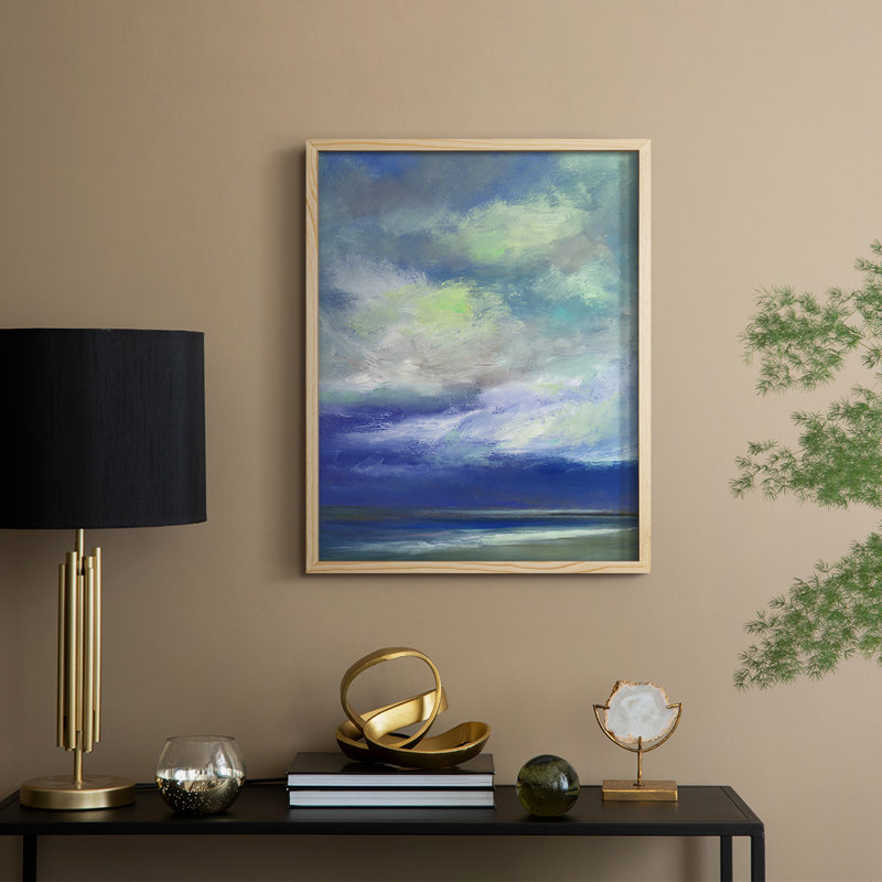 Island Dusk Framed Print - Solid Wood, 15" H x 12" W
