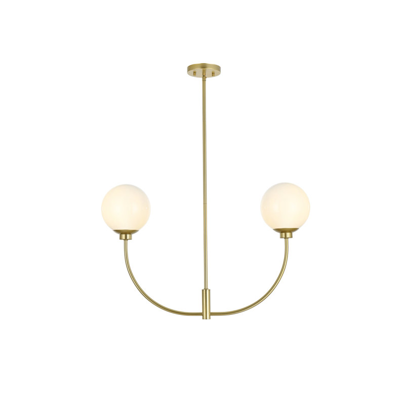 Lustre de 30 pouces en laiton Living District Nyomi, Laiton, H 19 po x l 30 po x P 7 po