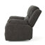 Manual Recliner Chair In Slate Linen Fabric, Dimensions 34.5" X 39" X 39"