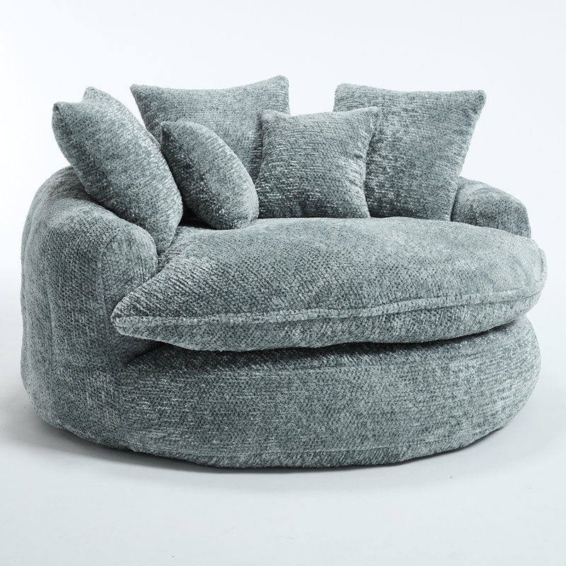 Canapé surdimensionné 55 po, Polyester bleu