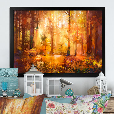 «Abstract Colorful Autumn Forest», reproduction sur toile flottante