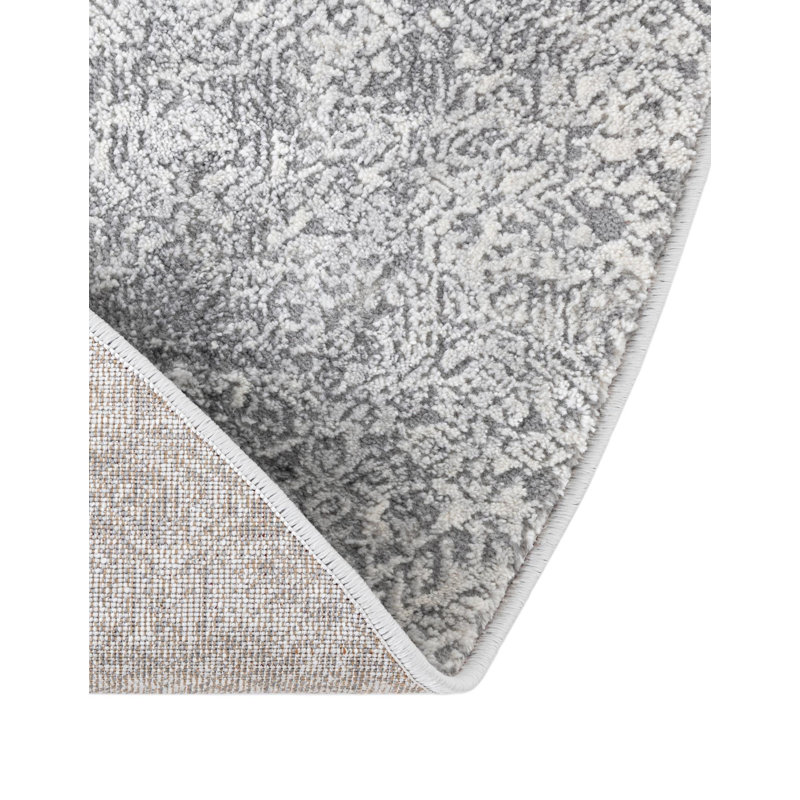 Kater Gray/White Area Rug, Round 10'