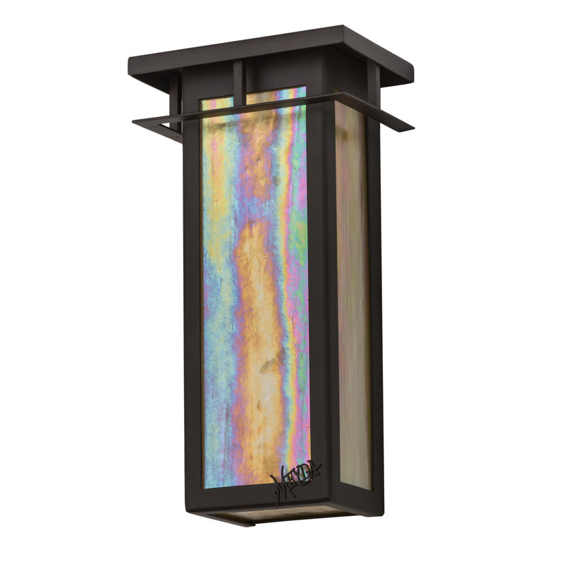 Portico Mission Bronze Flush Mounted Sconce