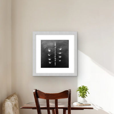 Rowing Boat Race - Black Framed Matted Print | Home Decor