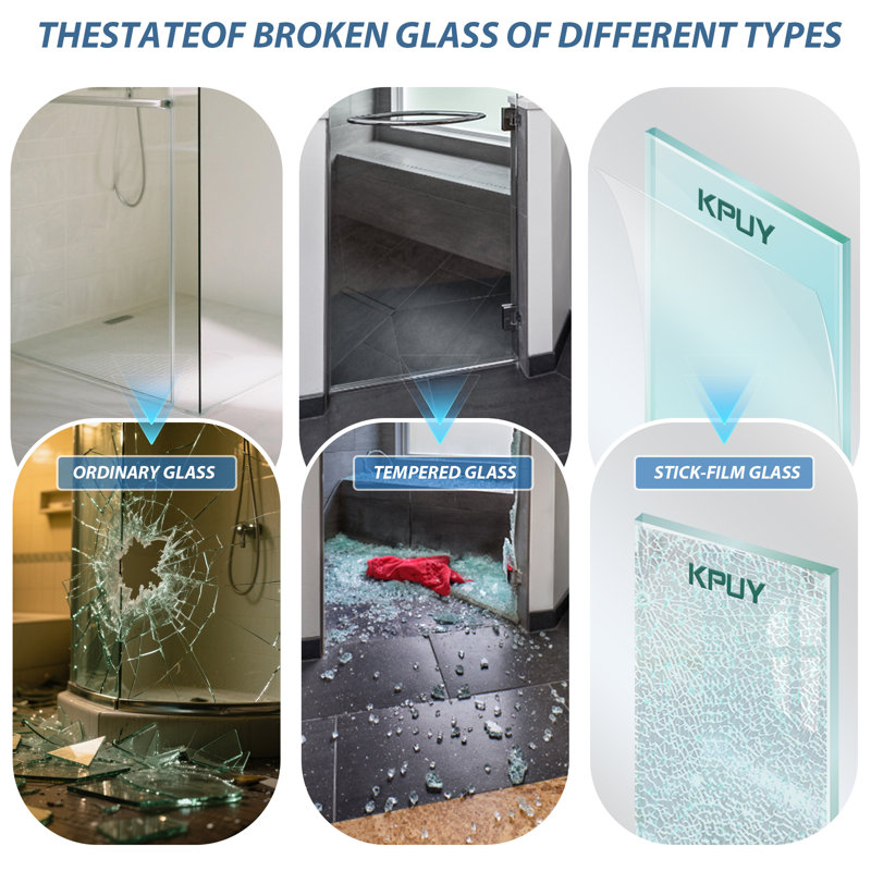  50"- 54" W x 76" H Single Sliding Frameless Shower Door in Chrome Finish with 1/4" Clear Tempered Glass, Soft-Close, Easy-Clean Coating, Explosion-Proof Film, Stainless Steel Accessories
