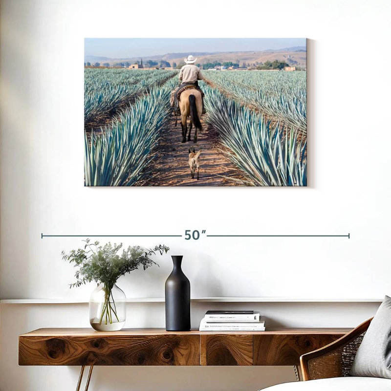 «Inspecting Agave Plantation», reproduction sur toile, H 24 po x l 36 po x P 1,25 po