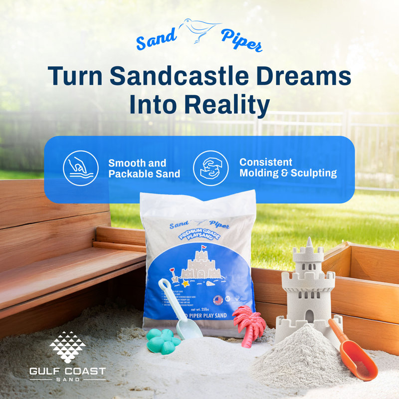 SandPiper 25Lb Premium Grade Multi-Use Play Sand w/Chemical Free Formula, 5 Pack