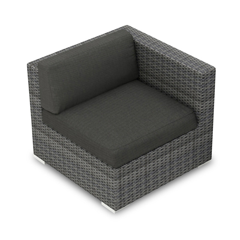 District Outdoor Lounge Chair, Canvas Charcoal Sunbrella® Canvas, Gray