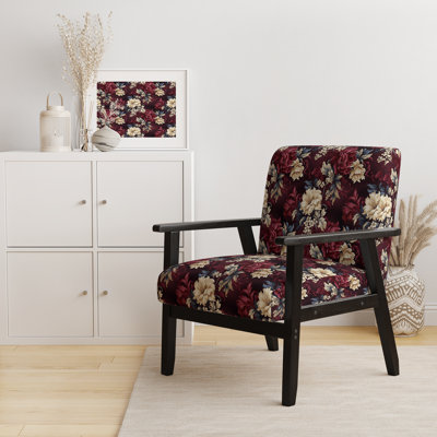 Chaise d'appoint florale Cobalt