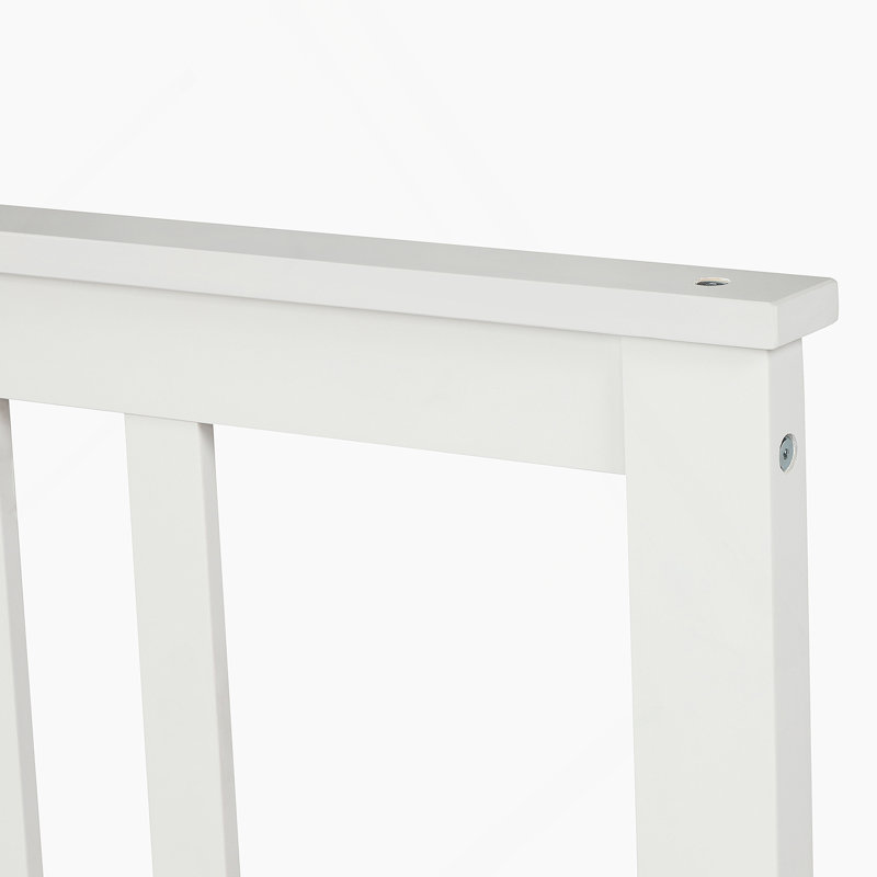 Lit plateforme en bois avec tête et pied de lit, Simple