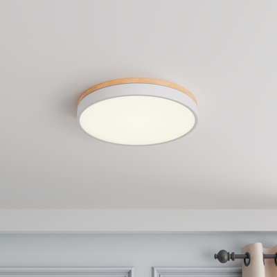 15.75inch Modern LED Flush Mount 3000K/4000K/6000K Dimmable Flush Mount Light