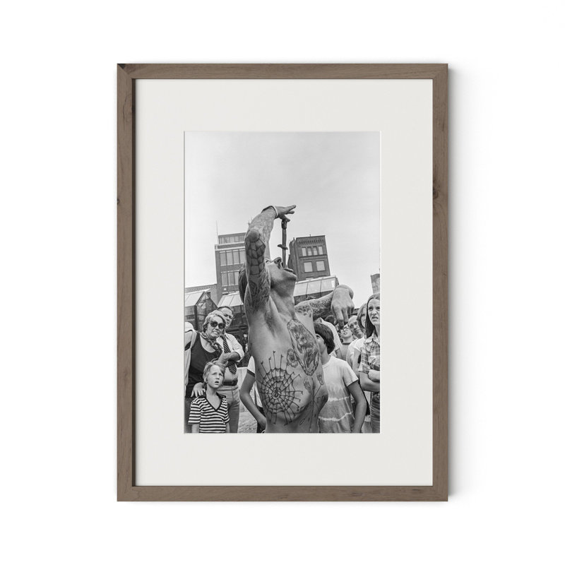 Captain Don Leslie Framed Photographic Print, W 18" x H 24", Rustic Walnut
