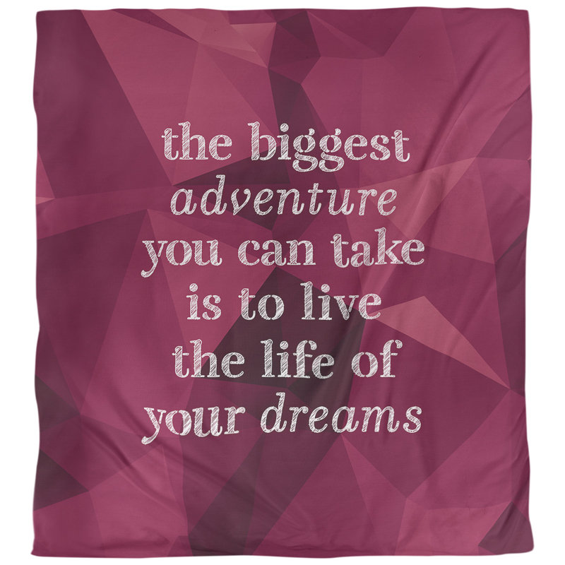 Housse de couette The Bigeste Adventure Quote, Housse de couette pour très grand lit, Spinelle