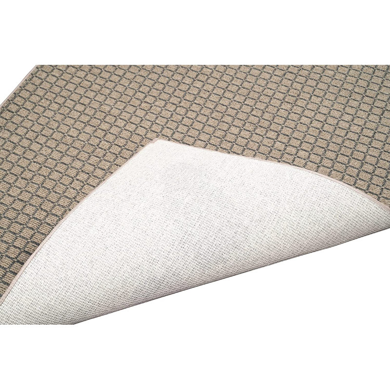 Ensemble de tapis intérieur / extérieur en polyester touffeté à la machine Bollana, Demi-cercle 1 pi 6 po x 3 pi