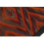 Tapis rouge / orange en laine noué à la main à motif géométrique 4 pi 1 po x 10 pi 1 po Bahos