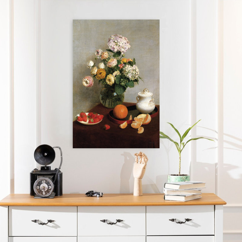 Fleurs et fruits, H 24 po x l 16 po