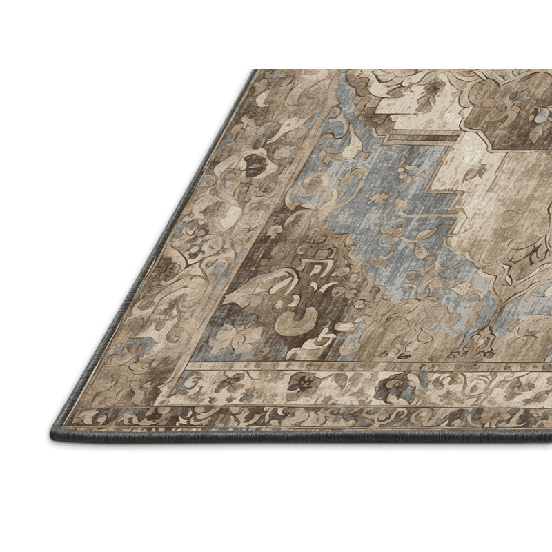 Tapis élégant en mosaïque, Rond 7 pi
