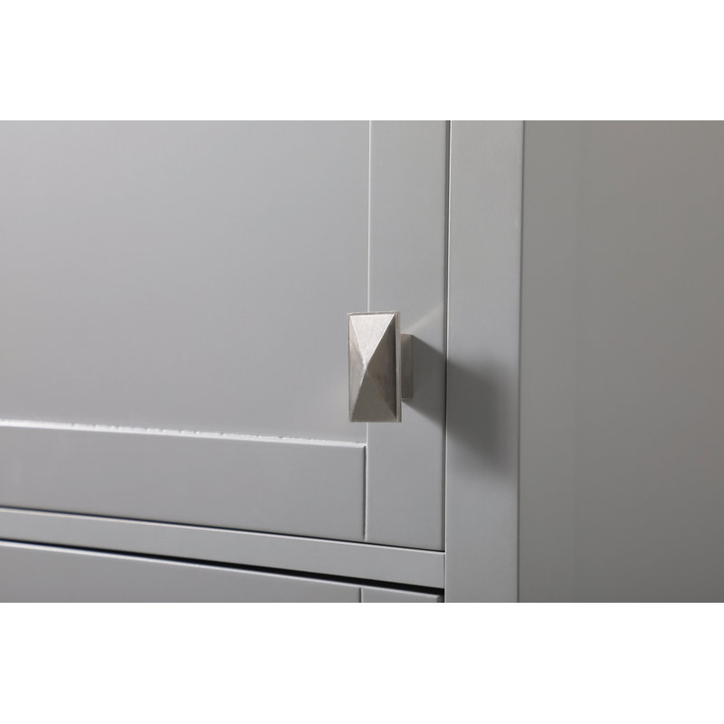 Destinymarie Linen Cabinet, Gray/Brushed Nickel, 65"H x 20"W x 22"D