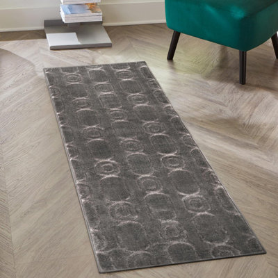 Latitude Run® Column Nikica Rug Grey and Silver