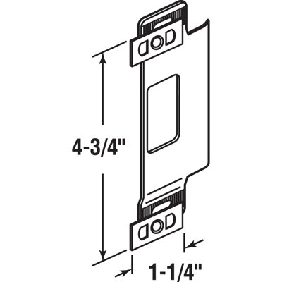 Brass Plated ASA Adjustable Door Strike (Single Pack)