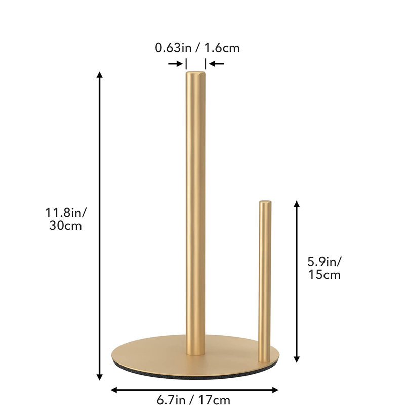 Stainless Steel Paper Towel Holder, Gold
