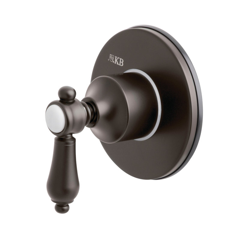 Kingston Brass Heirloom Single-Handle Wall Mount Three-Way Diverter Valve with Trim Kit, Oil Rubbed Bronze