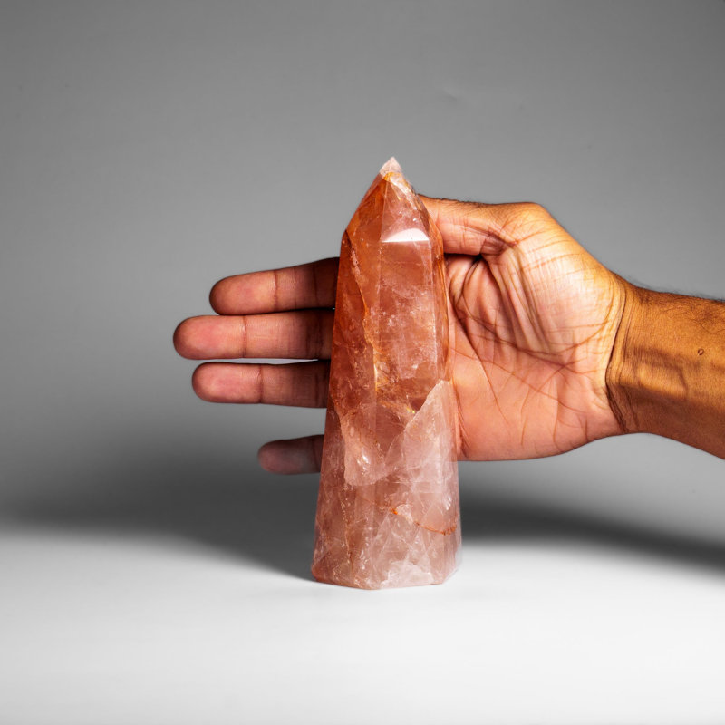 Genuine Polished Strawberry Quartz Point (1.5 Lbs)