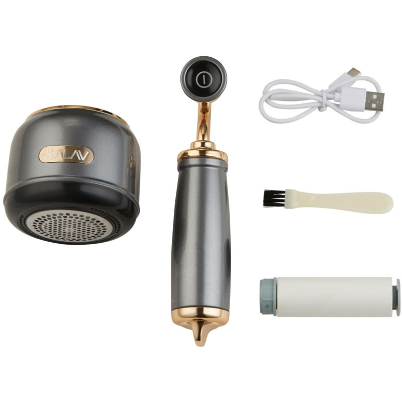 SALAV LR-900 Retro Edition Fabric Shaver + Lint Roller, Titanium, Titanium