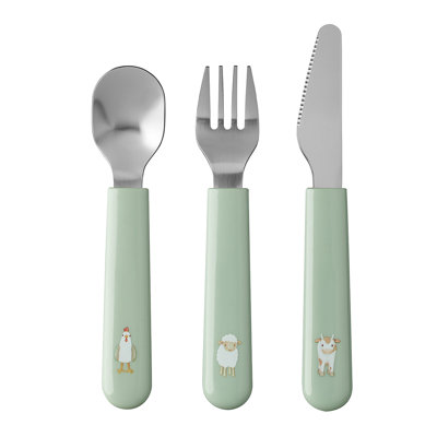 Mio Stainless Steel Children’s Cutlery 3-Piece Set - Little Farm