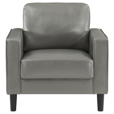 Farallone Grey Upholstered Track Arm Accent Chair