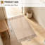 Tapis de couloir 2 x 5, tapis de cuisine tressé bohème tissé à la main avec pampilles, mélange de coton et de polyester brun clair pour le couloir du patio d'entrée de la chambre à coucher