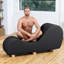 Chaise longue Allisha pour étirer et se détendre, pieds en bois d'érable - similicuir-72988184