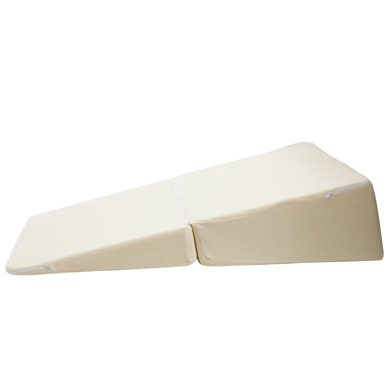 Standard Beige Memory Foam Folding Wedge Pillow