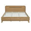 Grand lit en pin massif, solide et stable, sans sommier, couleur jaune rustique-30376602-30376603