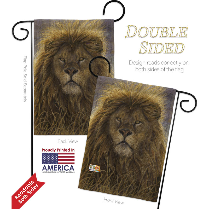 Double Sided 18.5'' H x 13'' W Polyester Animal Flag Set
