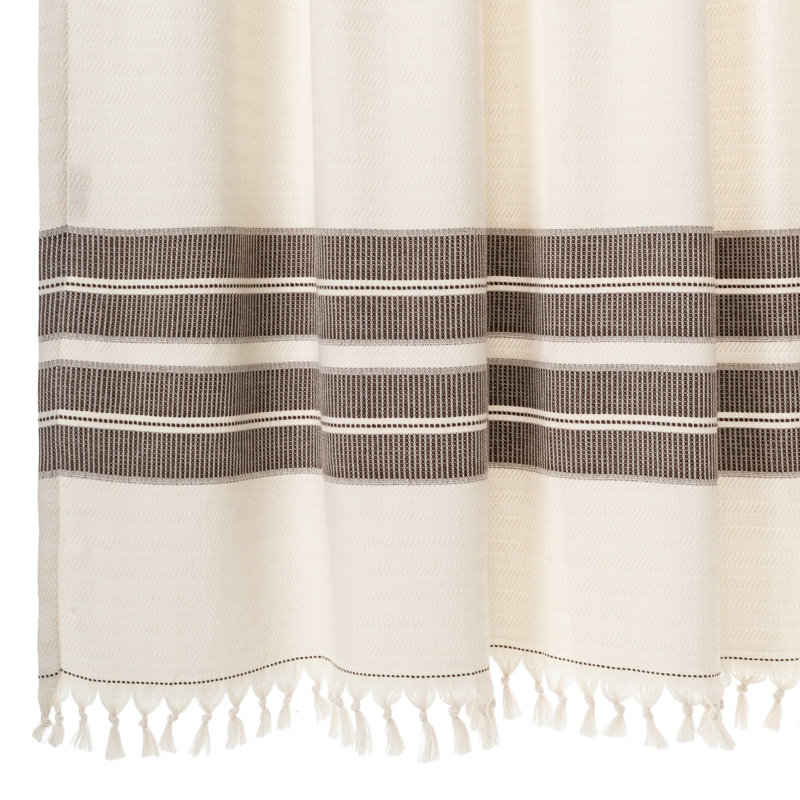 Rideau de douche en coton Costa, Taupe Brown - 72" x 84"