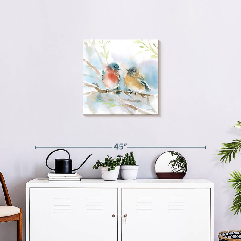 Brampt Bluebird Pair In Spring, 20" H x 20" W