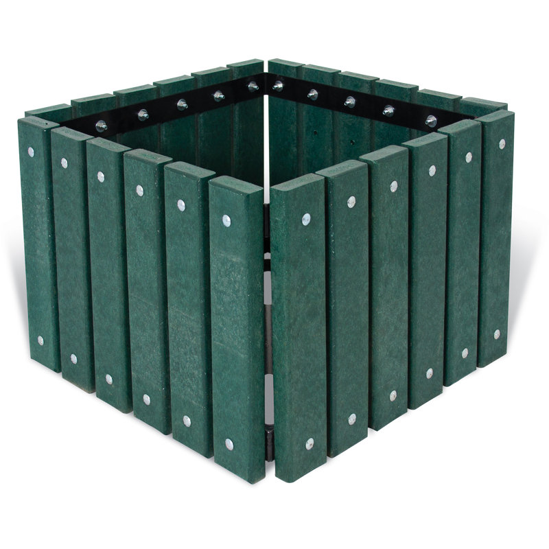 Boîte à fleurs en plastique Witherspo, Brun