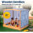 58x48in Wood Sandbox with Detachable UV-Blocking Canopy & Ventilation Windows