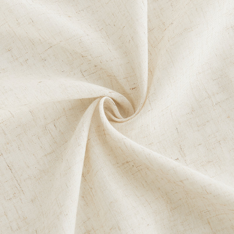 Door Curtain for French Door, Thick Linen Blended Light Filtering Solid Rod Pocket Window Cover for Glass Patio, 1 PC