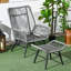 Alayasia Steel Outdoor Lounge Chair with Ottoman