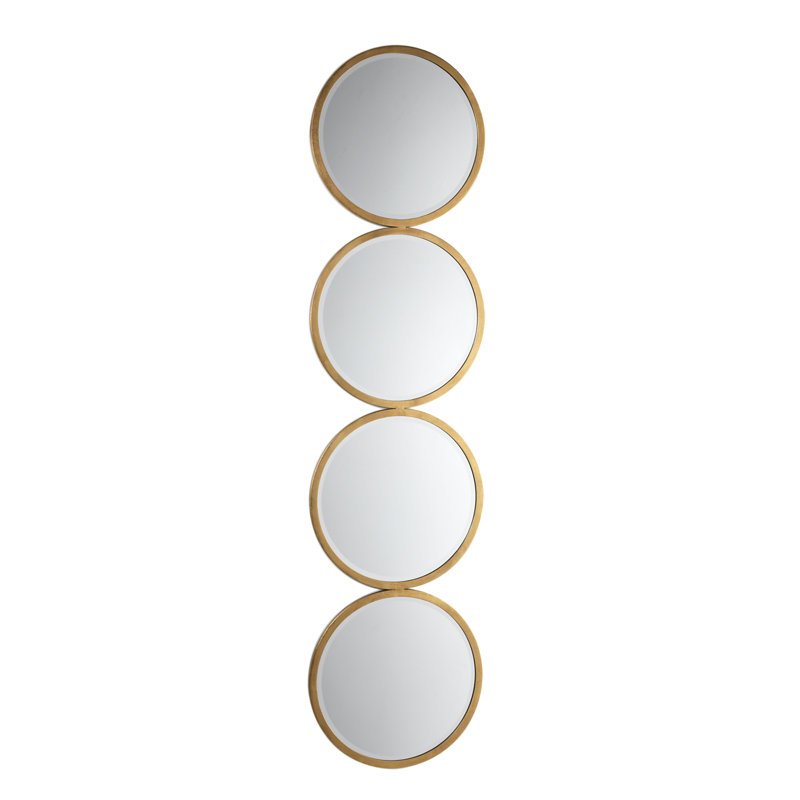 Jallet Metal Flat Wall Mirror, Gold