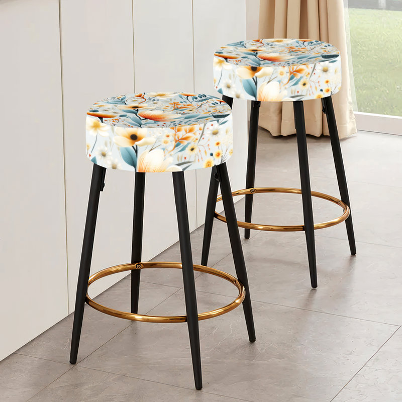 Ensemble de 2 tabourets de bar Minimalist Radiant Blossom Serenity