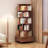 Rotating 360 Degree Corner Bookshelf with 6 Tiers, Ideal for Small Spaces and Multi-Functional Storage in Any Room.-658040158